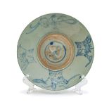 A Large Chinese Blue And White Charger Plate