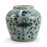 MING STYLE BLUE AND WHITE JAR