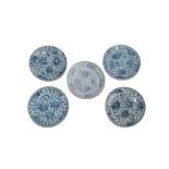 SET OF FIVE MING STYLE DISHES
