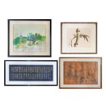 A FINE SET OF JAPANESE LITERATI PAINTINGS