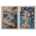 Two Janpanese Serisawa Woodblock Prints