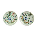 A PAIR OF CHINESE PORCELAIN IRIS PLATES