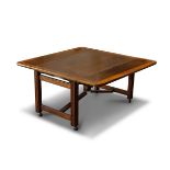 BAKER MAHOGANY DROP LEAF HIGH-LOW TABLE