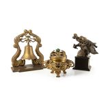 GROUP OF METAL ALLOY DRAGON ITEMS