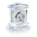 BACARAT CRYSTAL DESK CLOCK BY LENOX