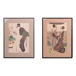 Segawa Michisaburo, Two Japanese Woodblock Print