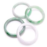 GROUP OF 4 JADE BANGLES