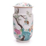 CHINESE FAMILLE ROSE LIDDED JAR