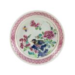 CHINESE FAMILLE ROSE DISH "BIRD"