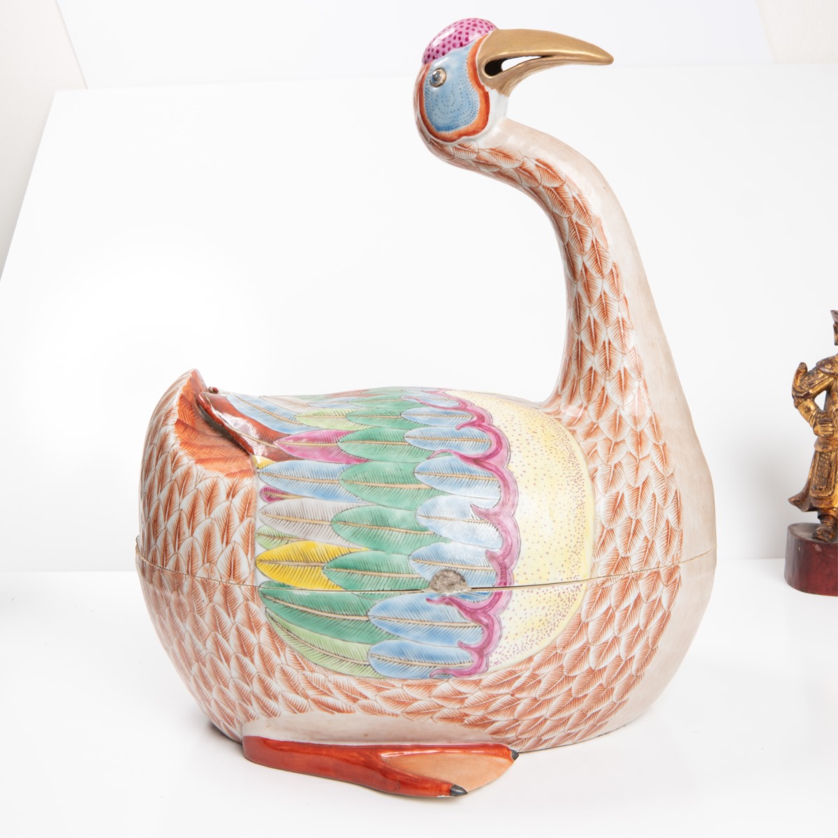 Chinese Goose Form Export Porcelain Tureen & Cover - Bild 5 aus 9