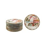 SET OF 11 JAPANESE SATSUMA PLATES