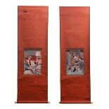 TWO JAPANESE SAMURAI'S SCROLLS