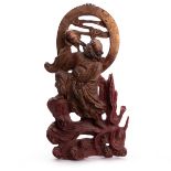 CHINESE WOOD LACQURED WALL HANGING