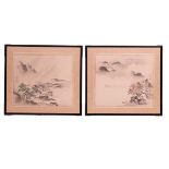 PAIR OF FRAMED CHINESE PAINTING ON SILK