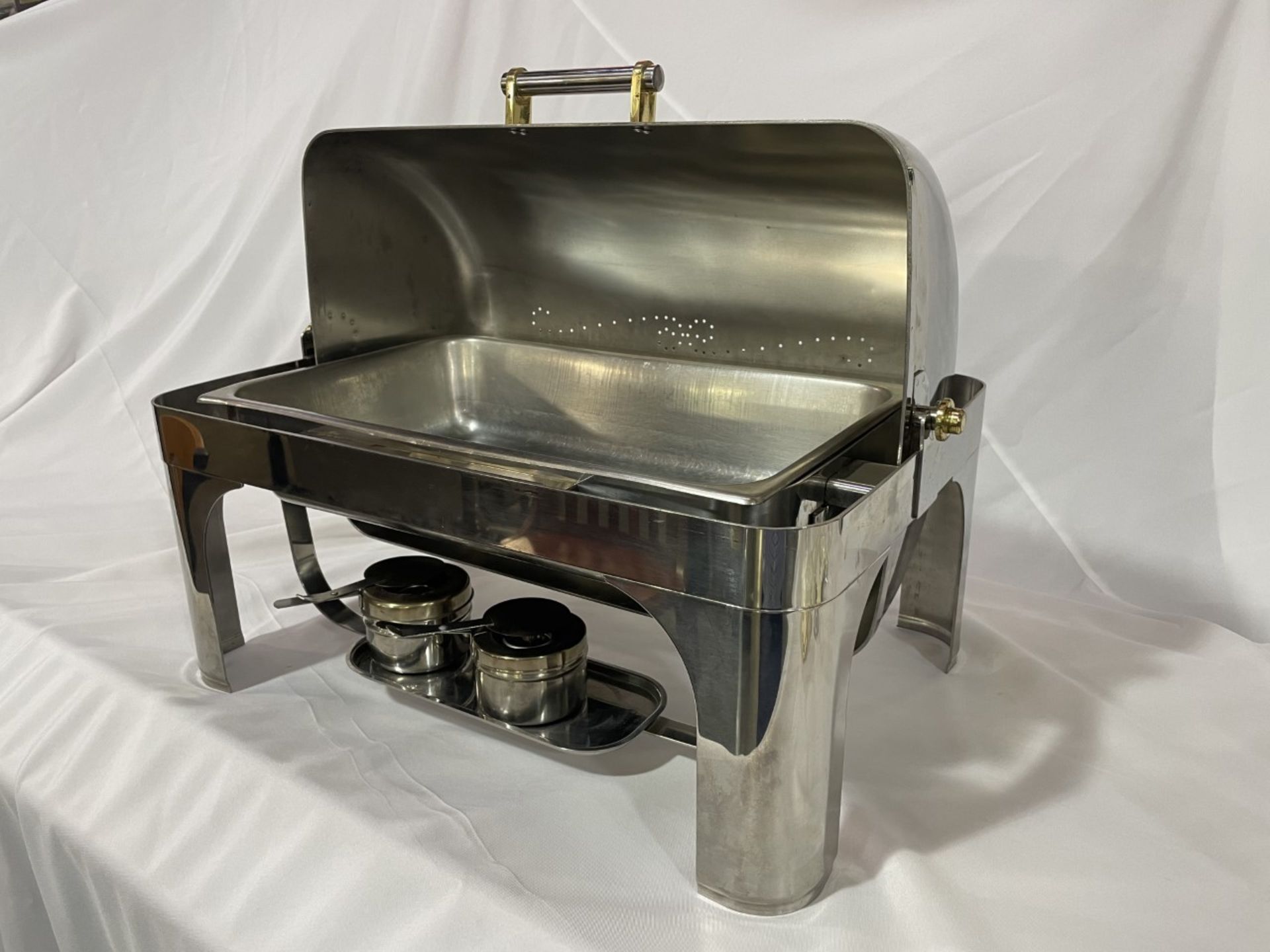 New York 9 qt. Roll-Top Chafer, includes water & food pan, - Bild 2 aus 2