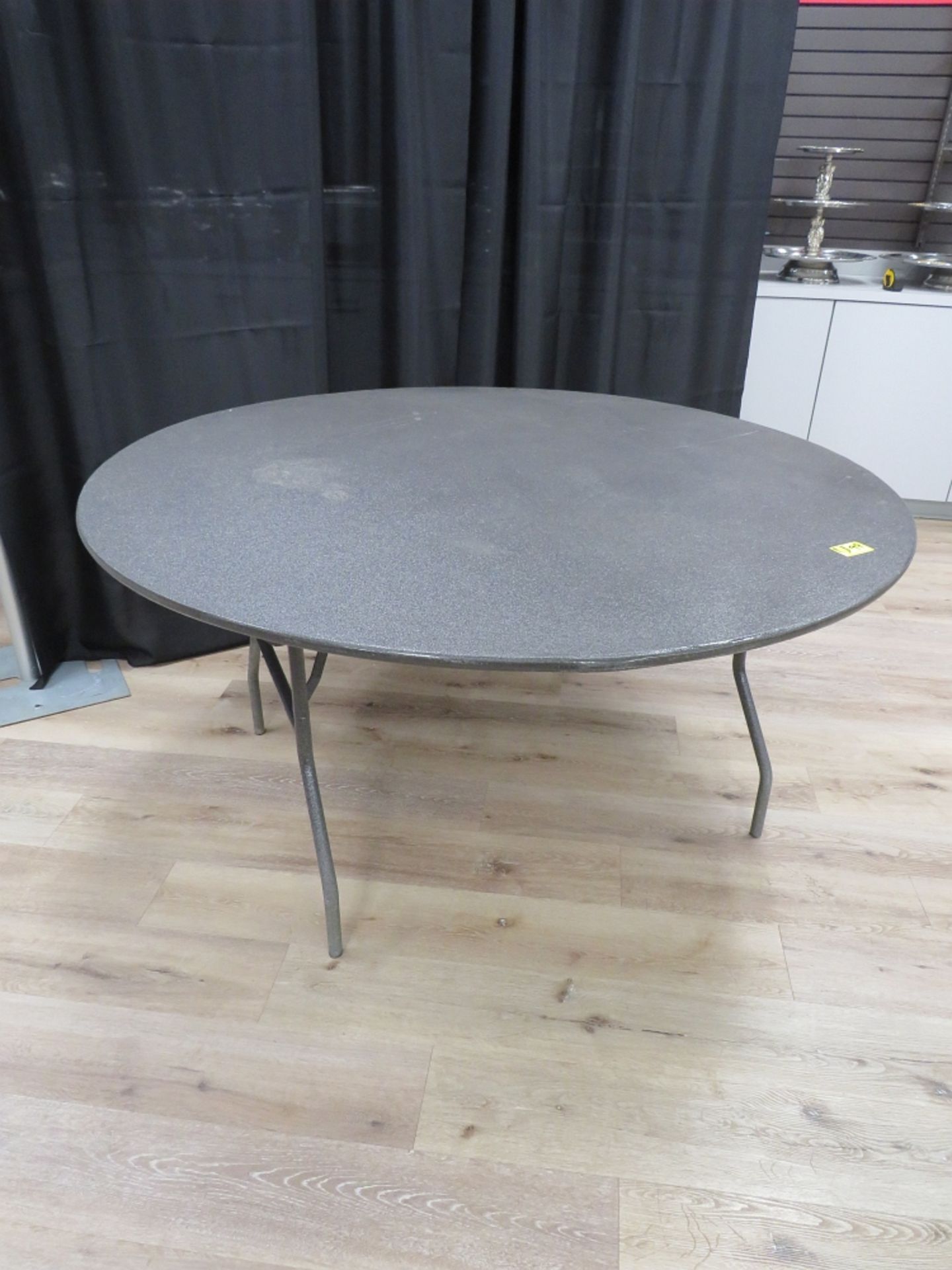 PALMER SNYDER 60" RD TABLE- SPRAYED W/ HARD SHELL RHINO LINER