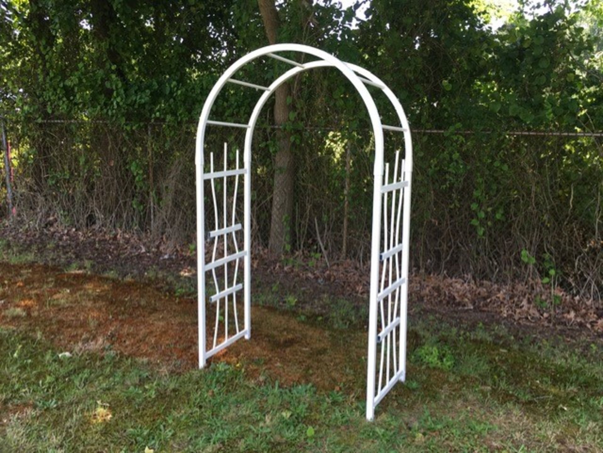 White Trellis Garden Arch