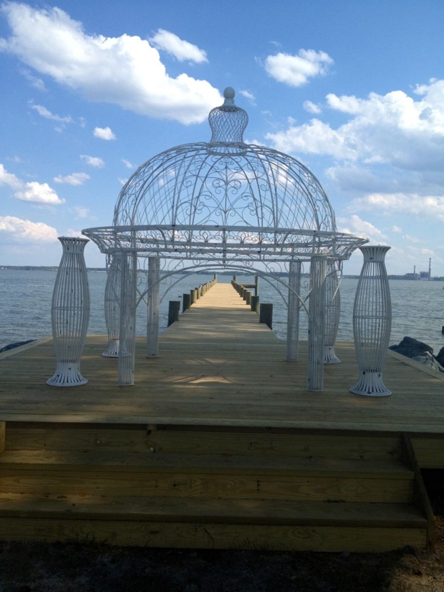 White Wrought Iron Princess Pergola - Image 2 of 2