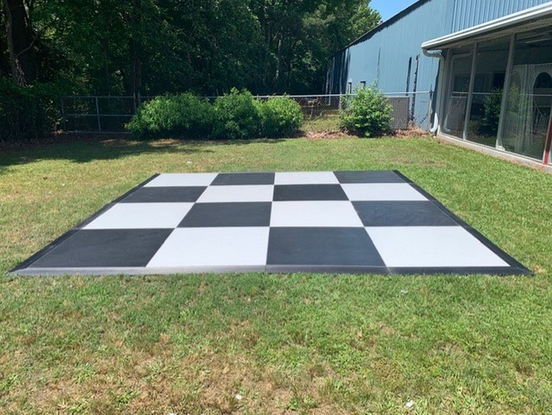 16 x 16 Sico Black & White Outdoor Starlight 2 Dance Floor,