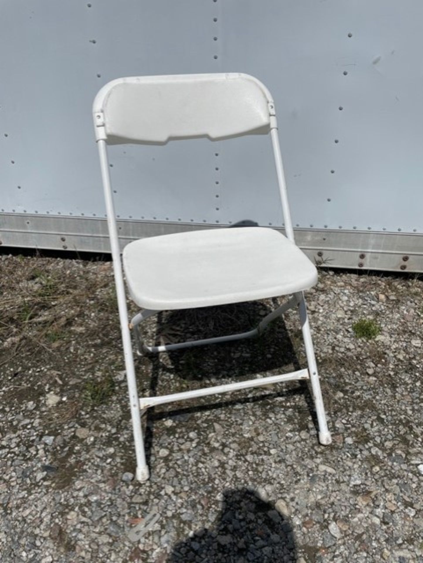 White Metal & Plastic Chair- Grade B