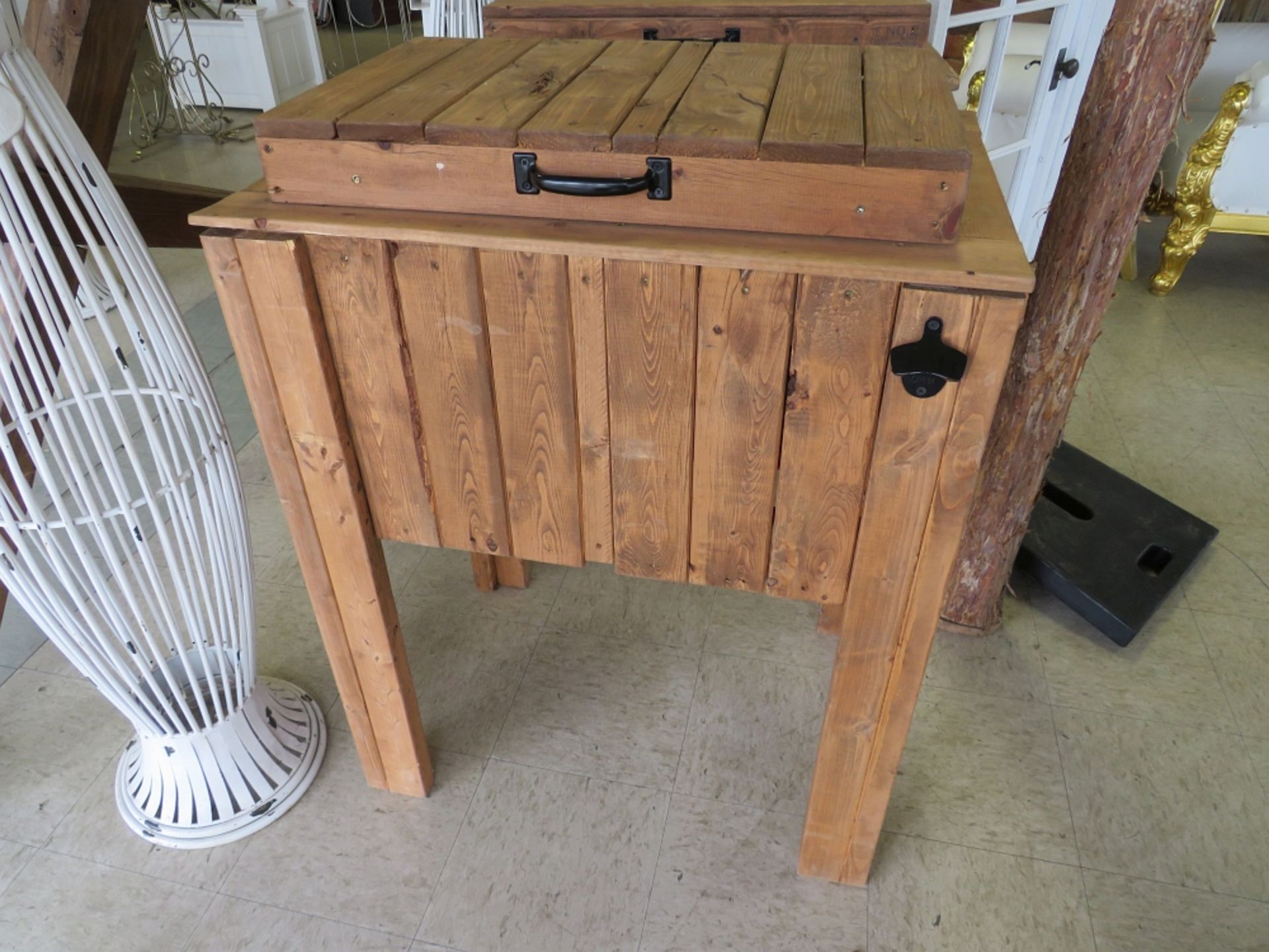 Rustic Wood Cooler (on legs)