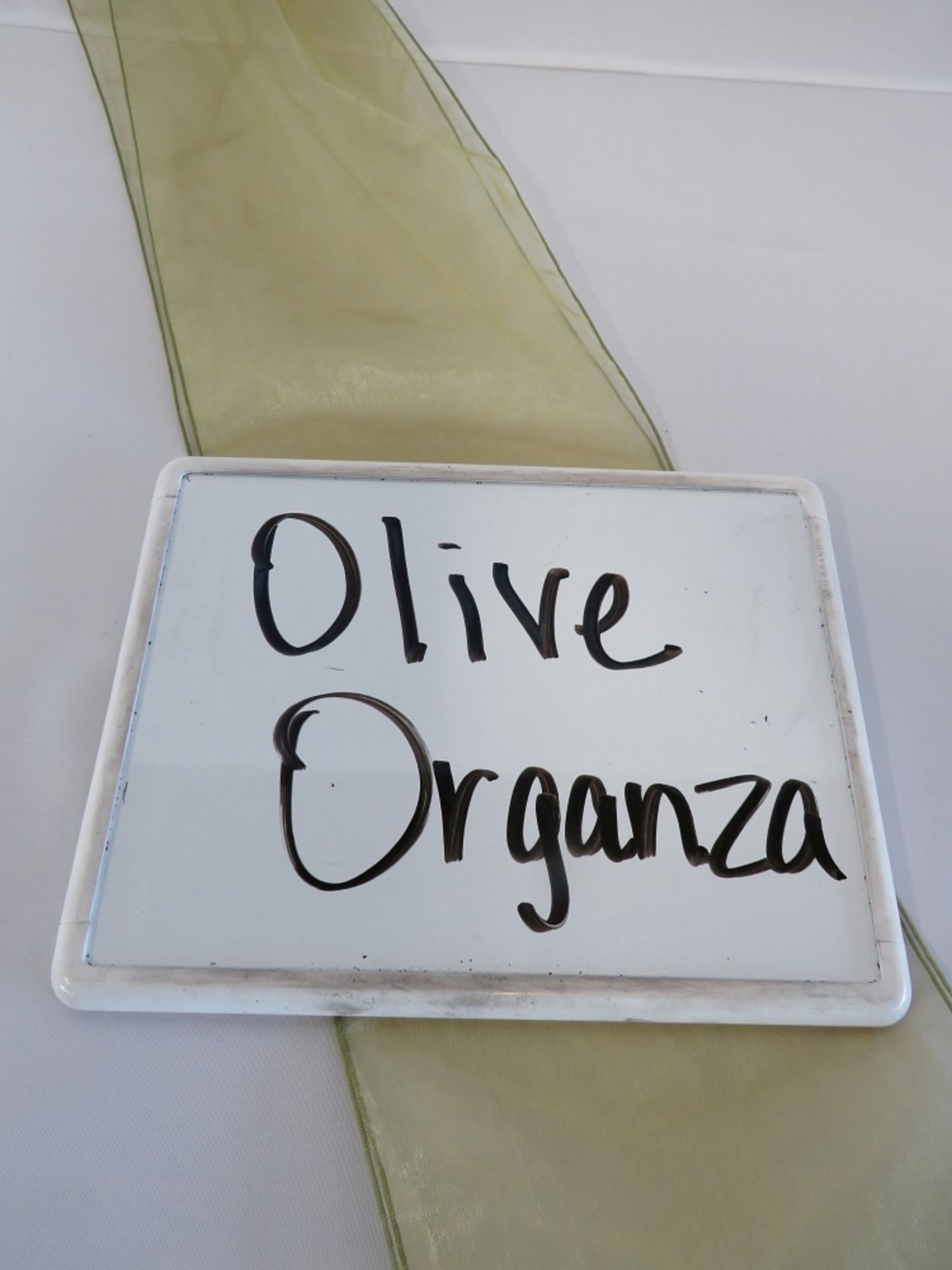 Chair Sash, Organza, Olive Green