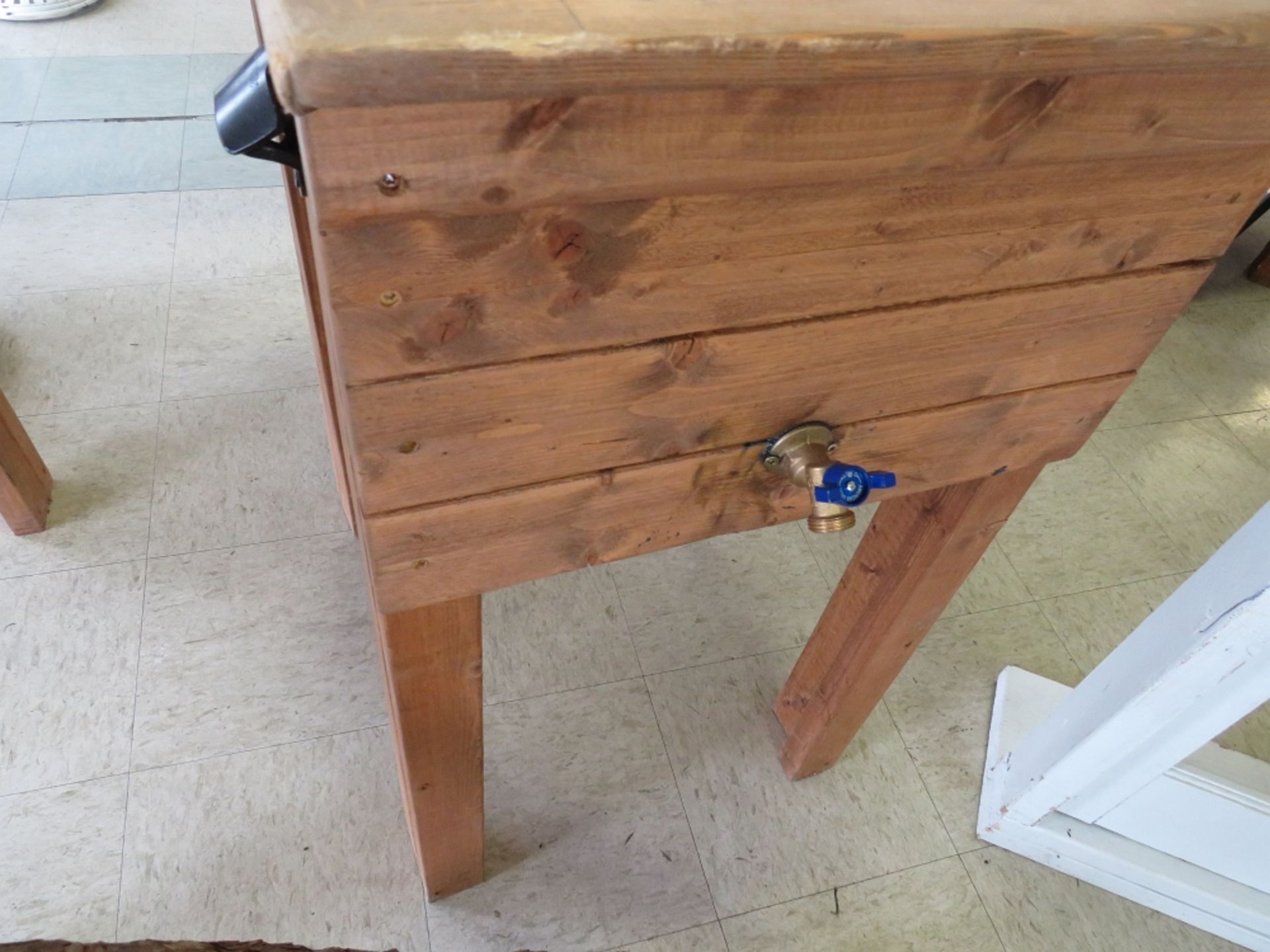 Rustic Wood Cooler (on legs) - Image 3 of 3
