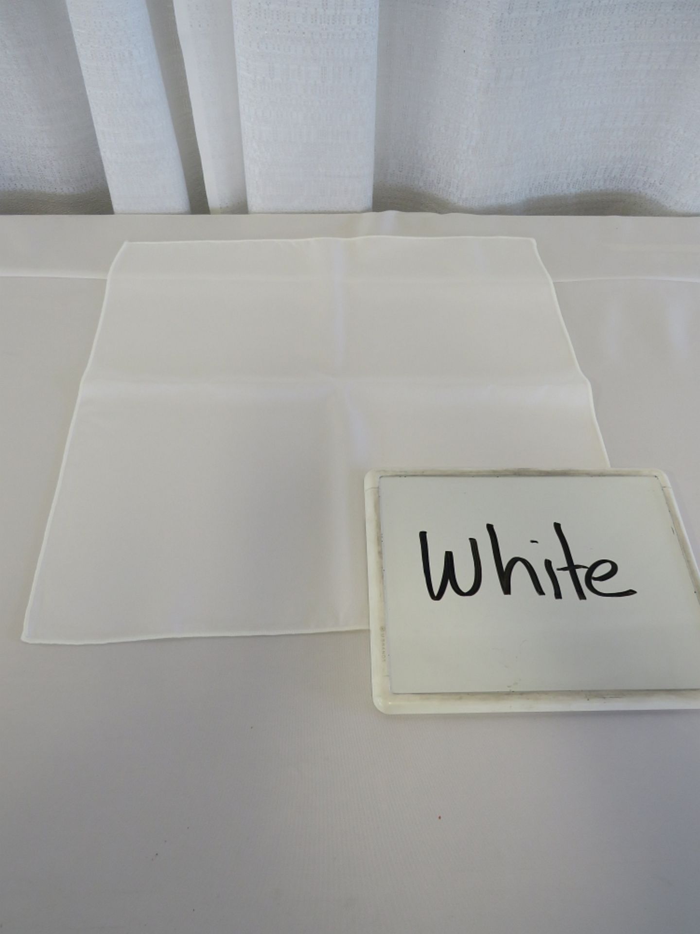 72" x 72" Tablecloth, White