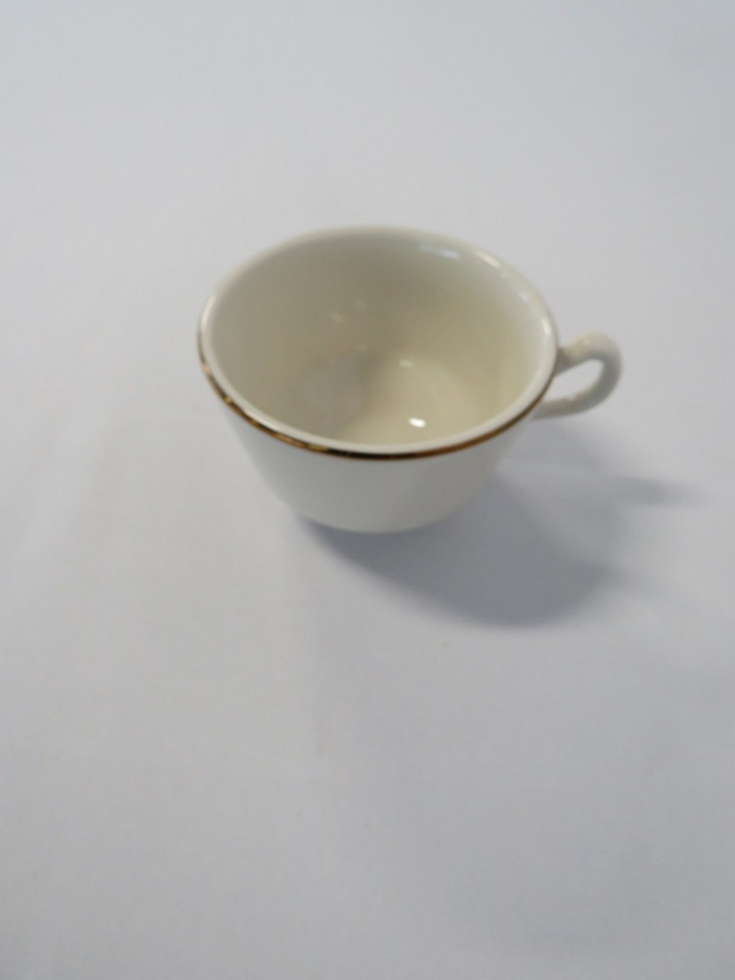 Ivory Gold Band Coffee Cup