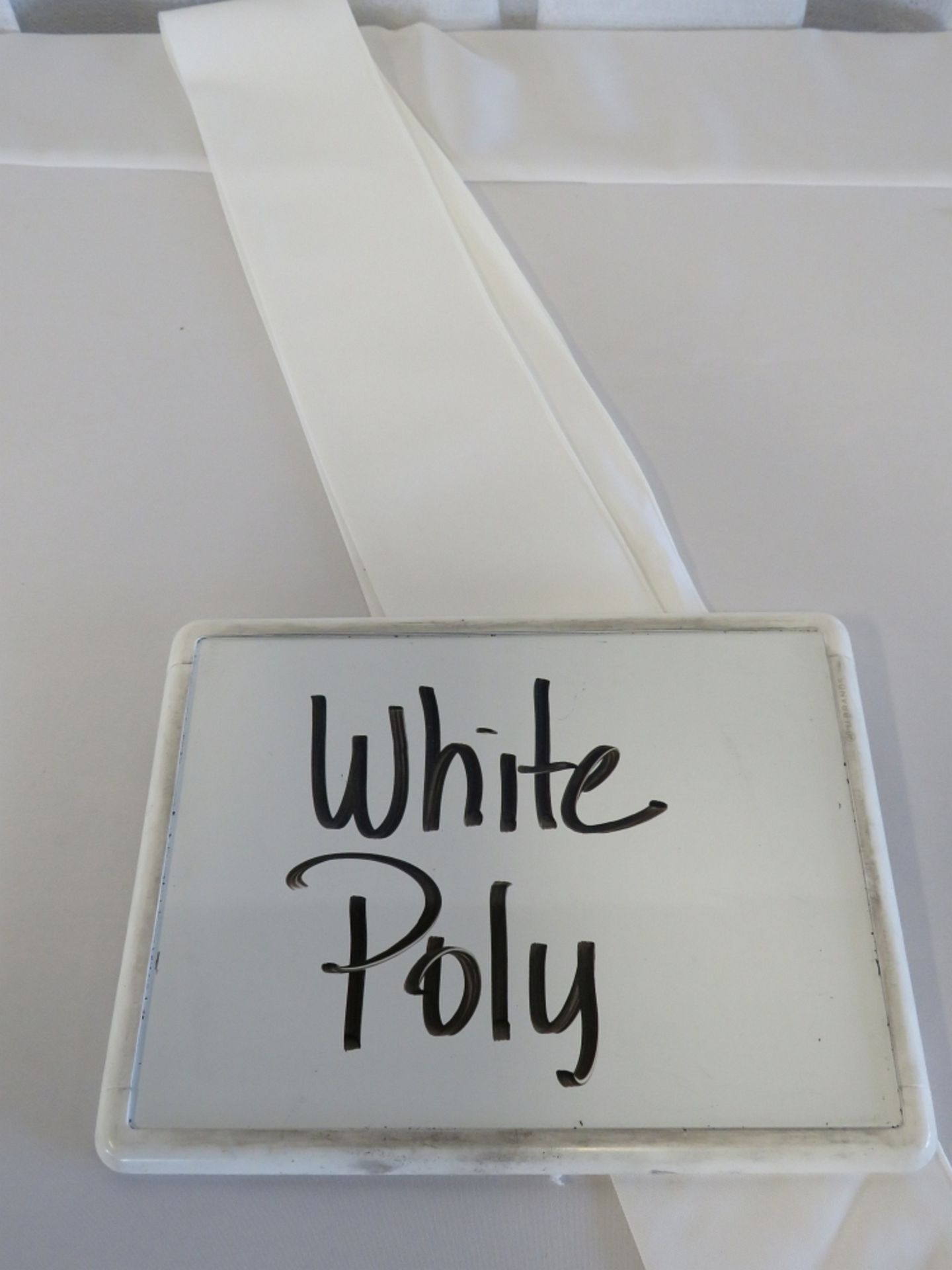 Chair Sash, White Poly