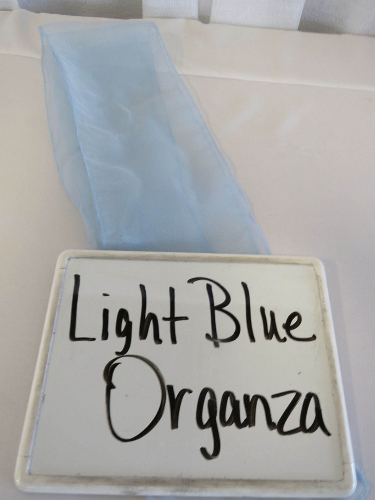 Chair Sash, Organza, Light Blue