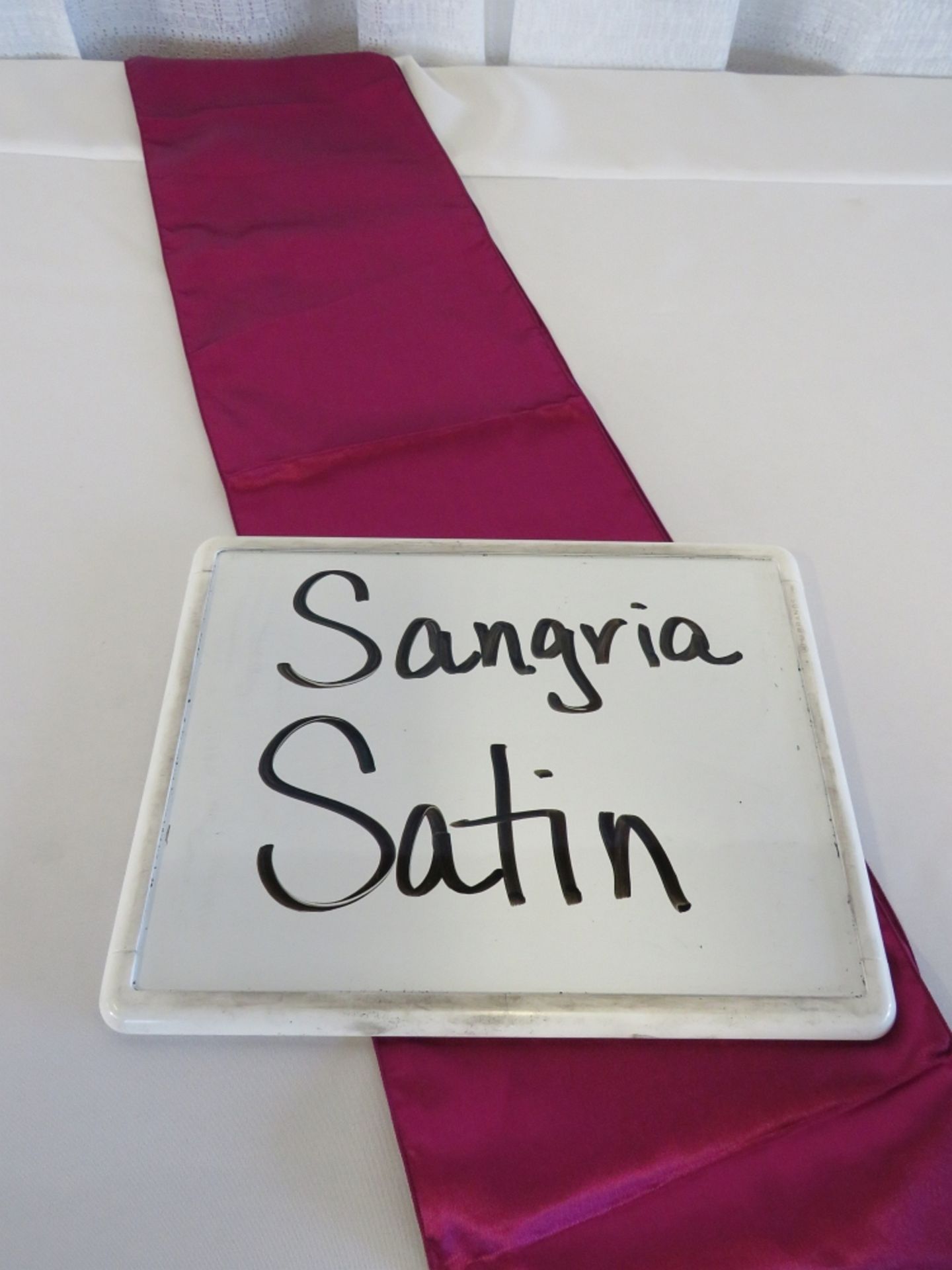 Chair Sash, Satin, Sangria