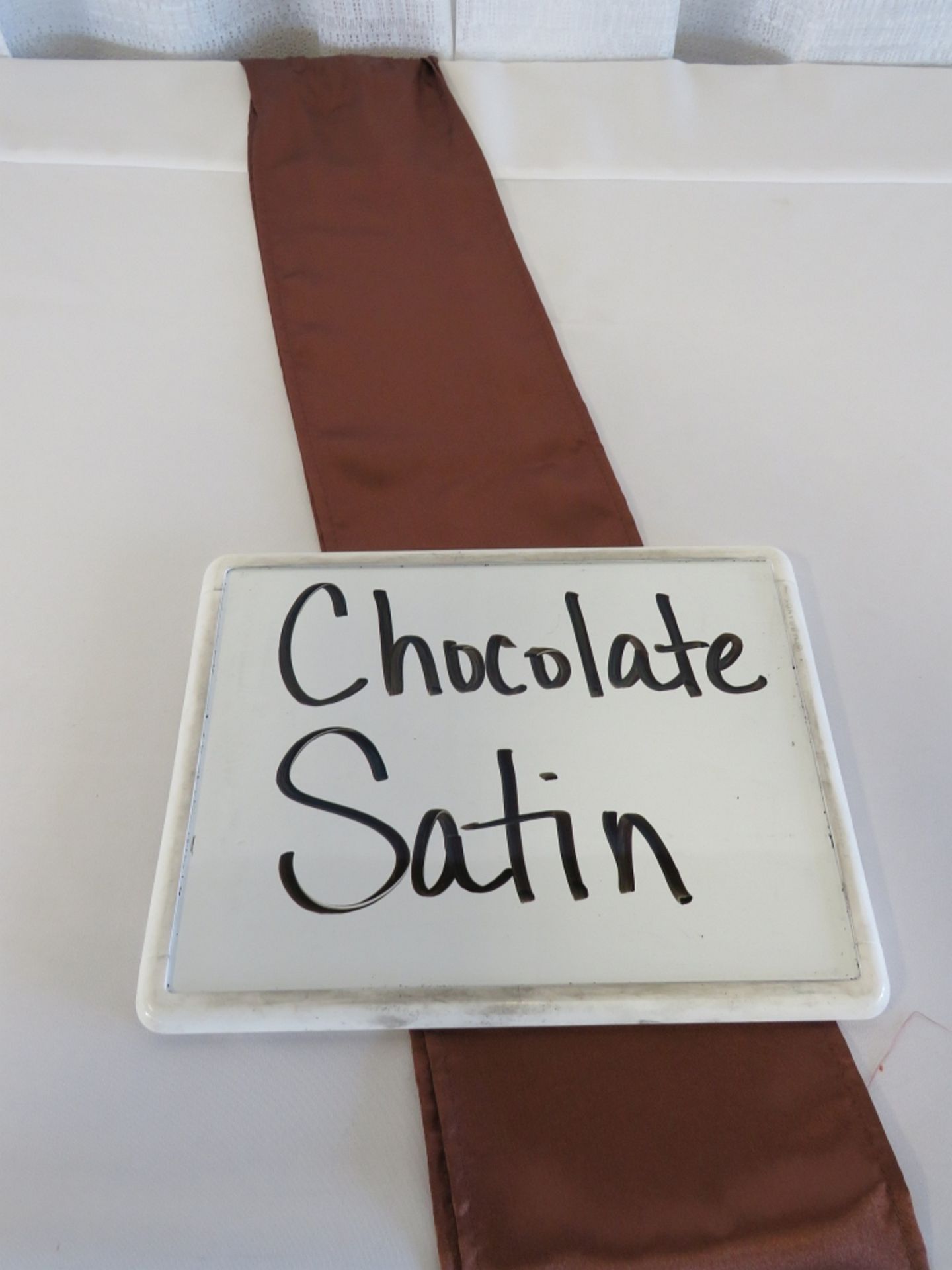 Chair Sash, Satin,Chocolate