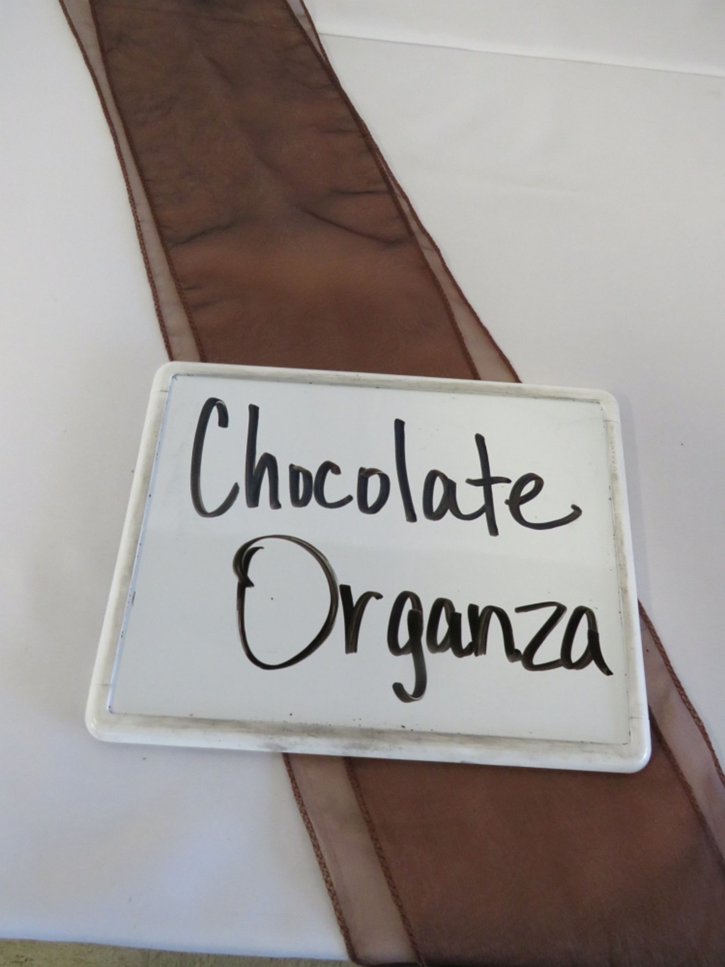 Chair Sash, Organza, Chocolate