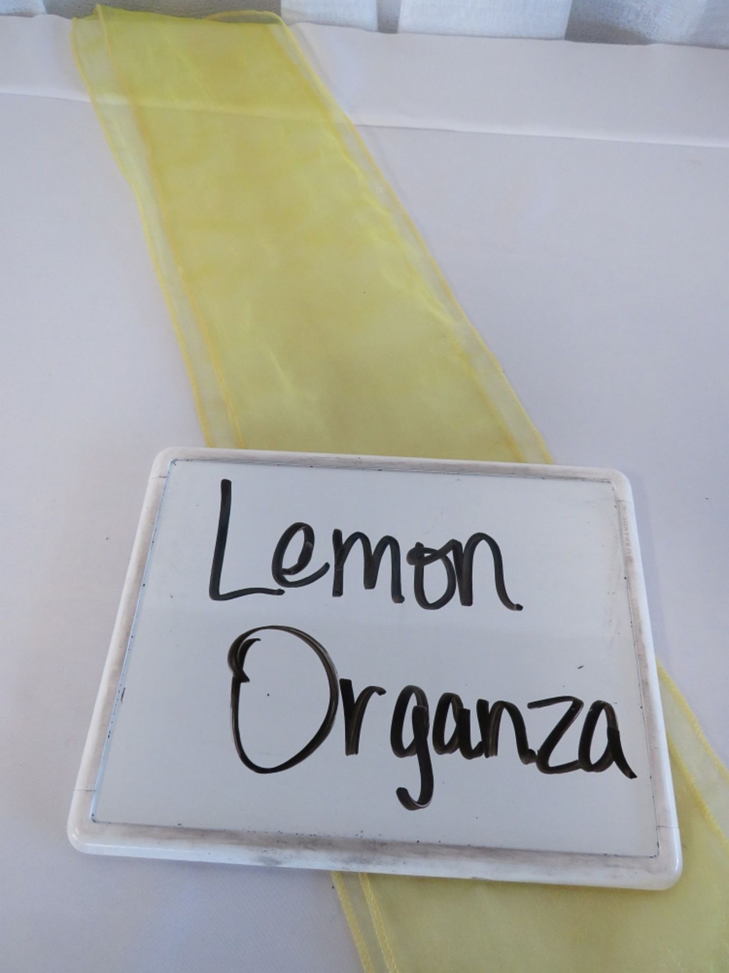 Chair Sash, Organza, Lemon