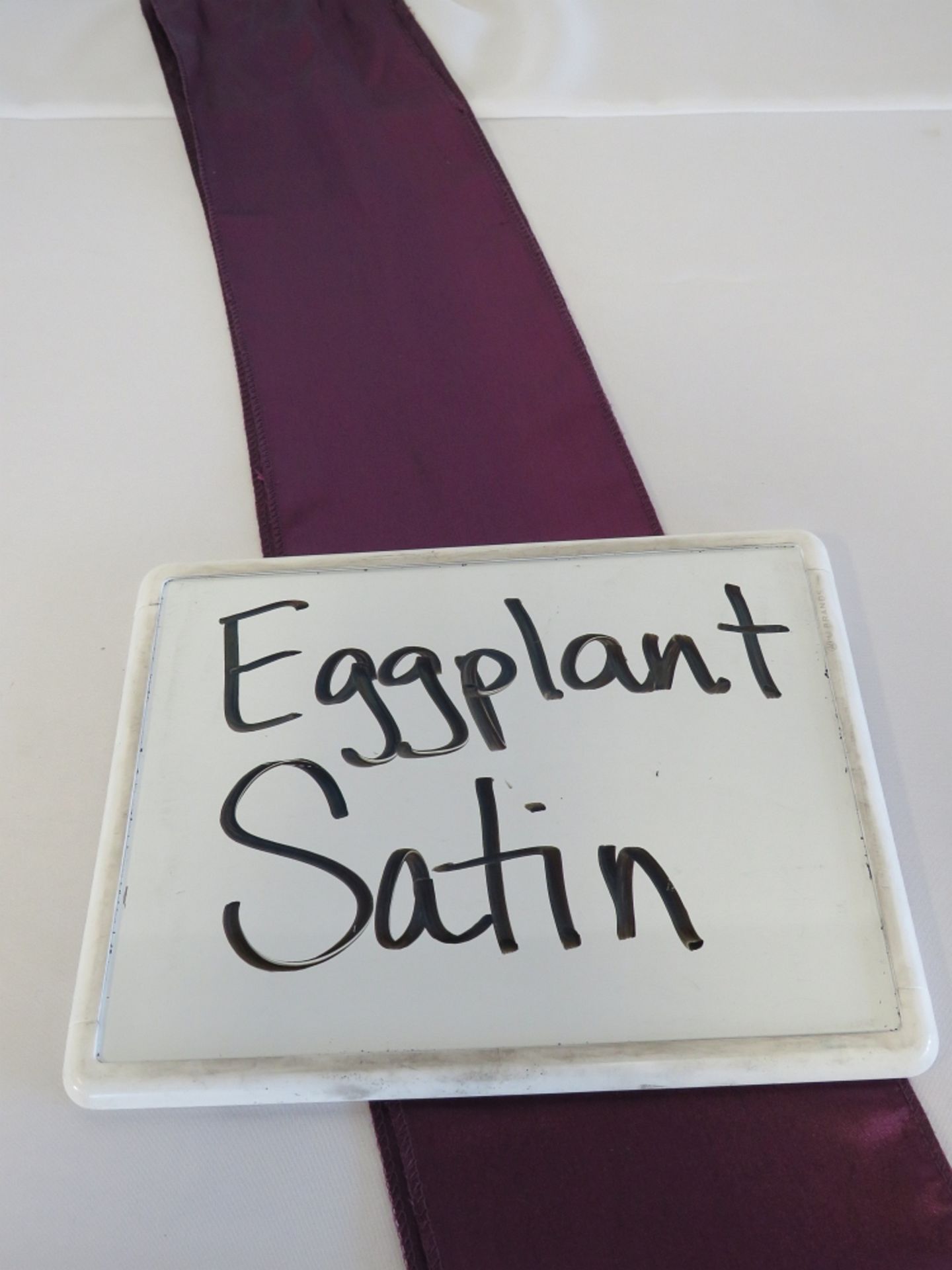 Chair Sash, Satin, Eggplant