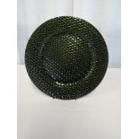 Charger, 12" Green Basketweave