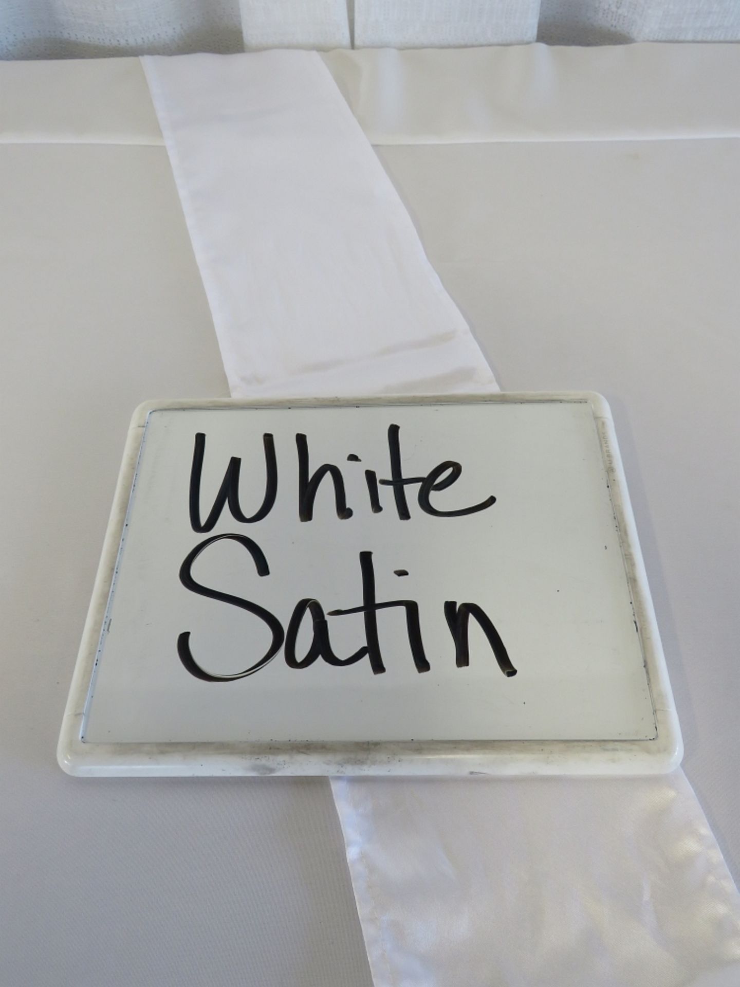 Chair Sash, Satin, White