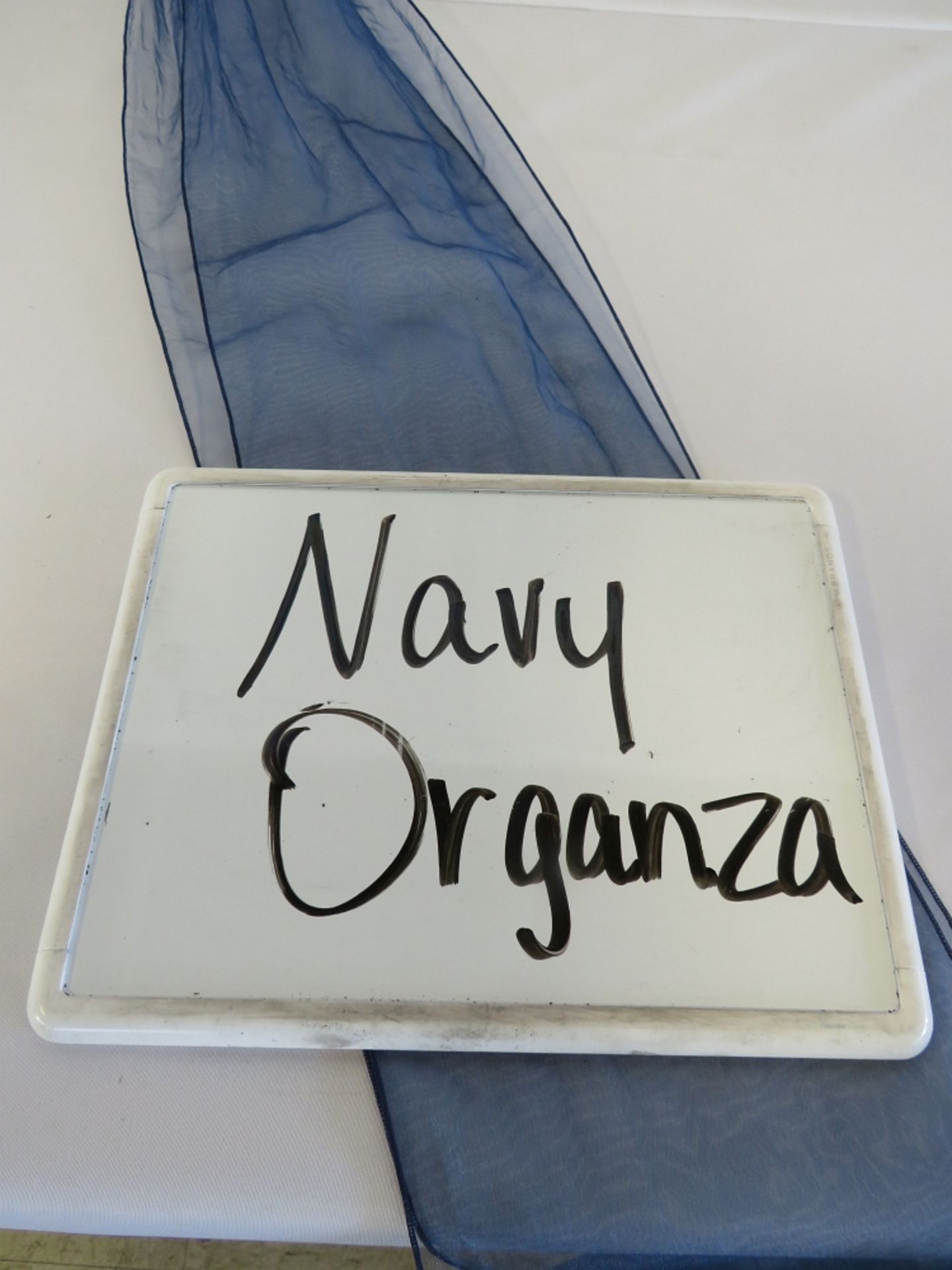 Chair Sash, Organza, Navy Blue