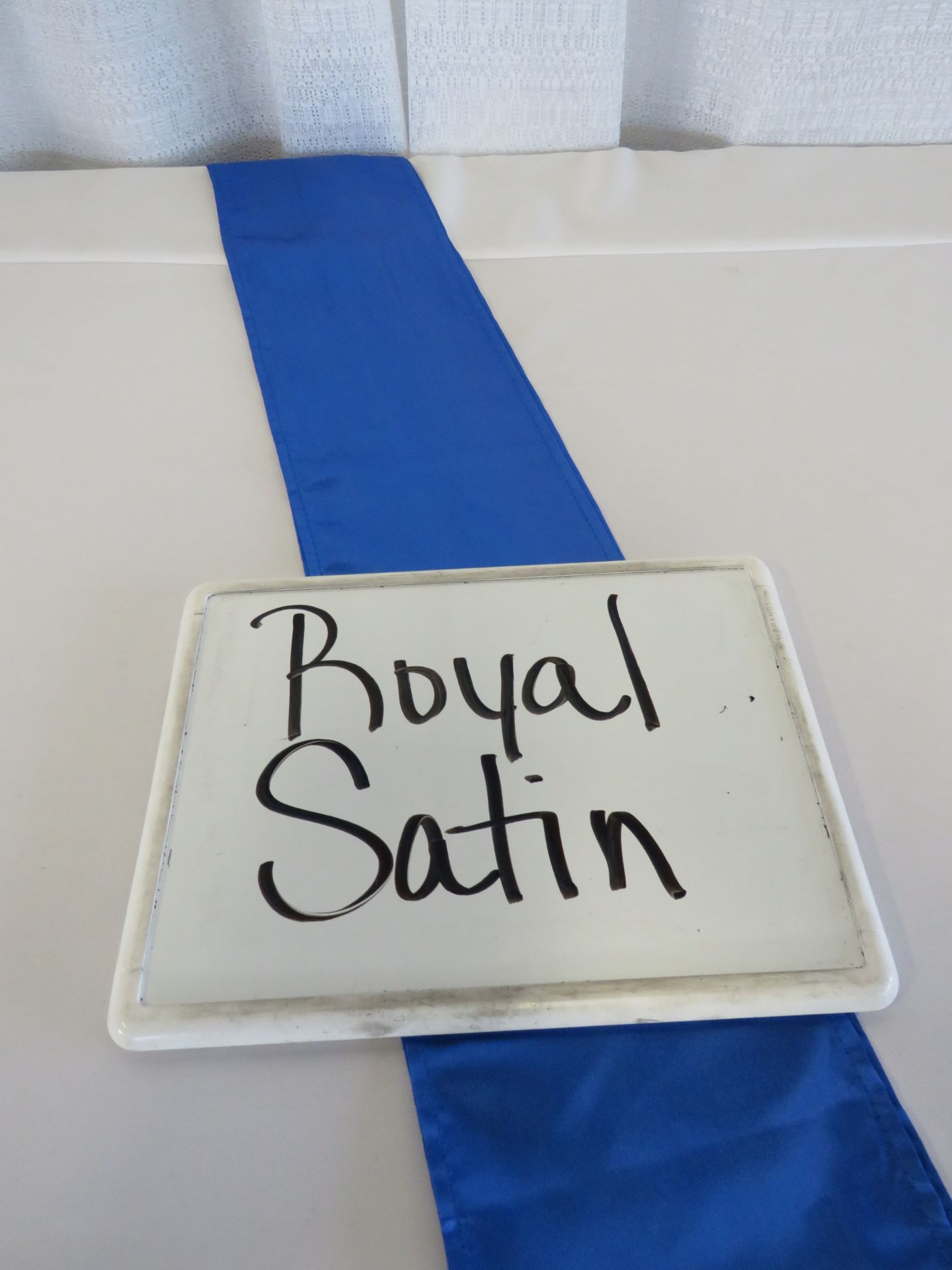 Table Skirt, 21' x 30", Royal Blue Satin