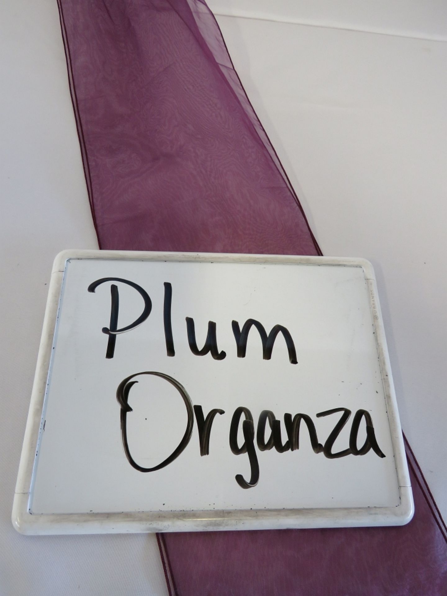 Chair Sash, Organza, Plum