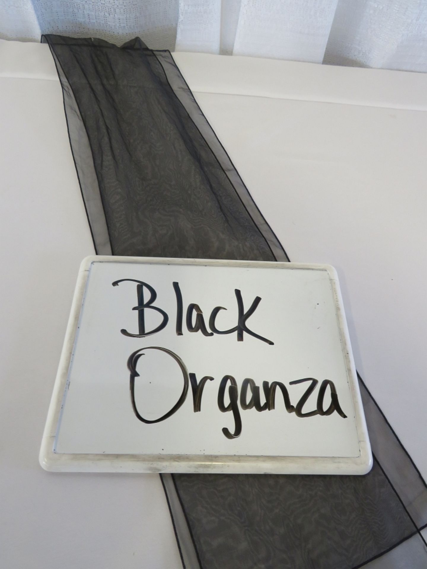 Chair Sash, Organza, Black