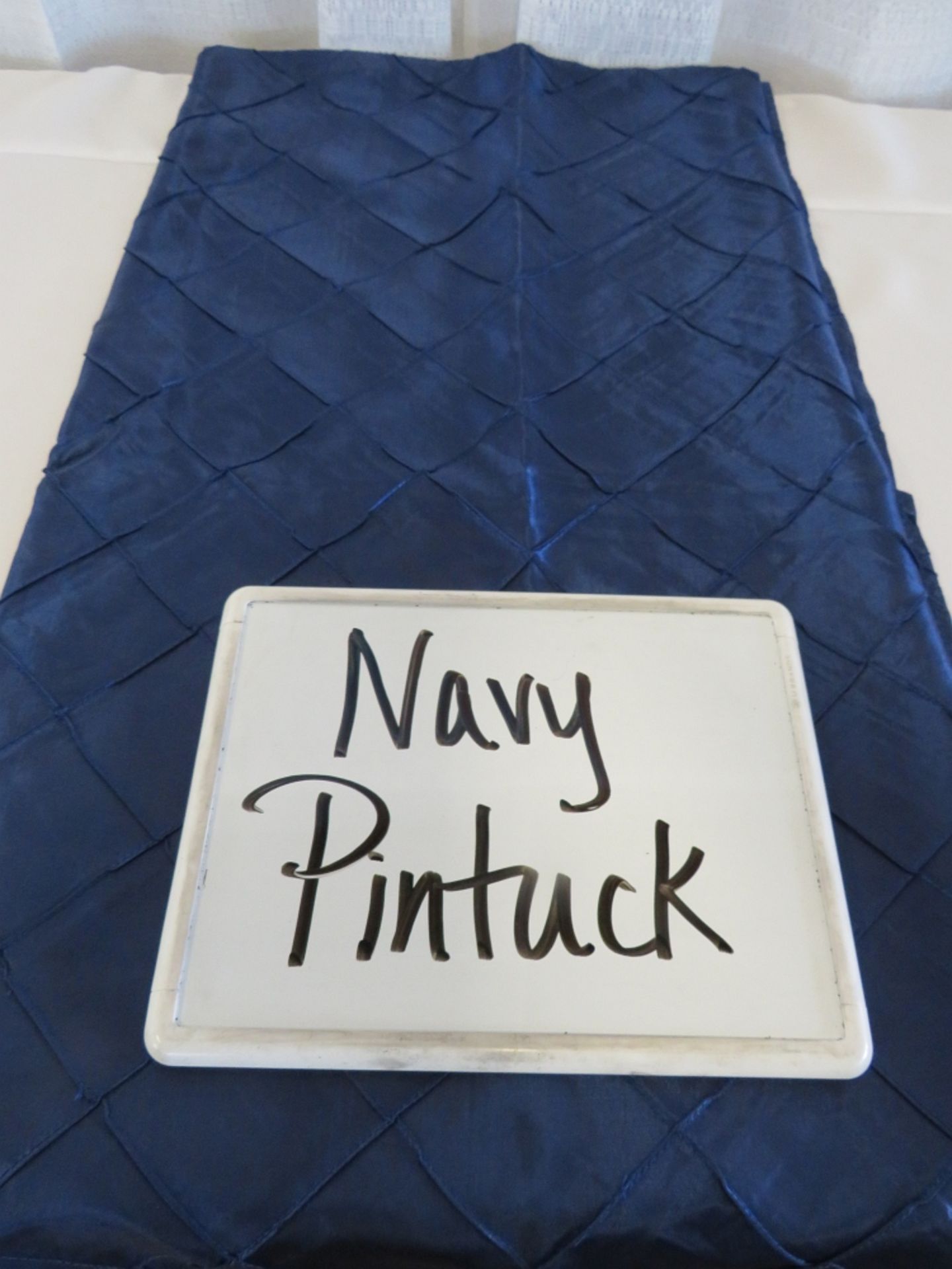 72" x 72" Tablecloth, Navy Pintuck
