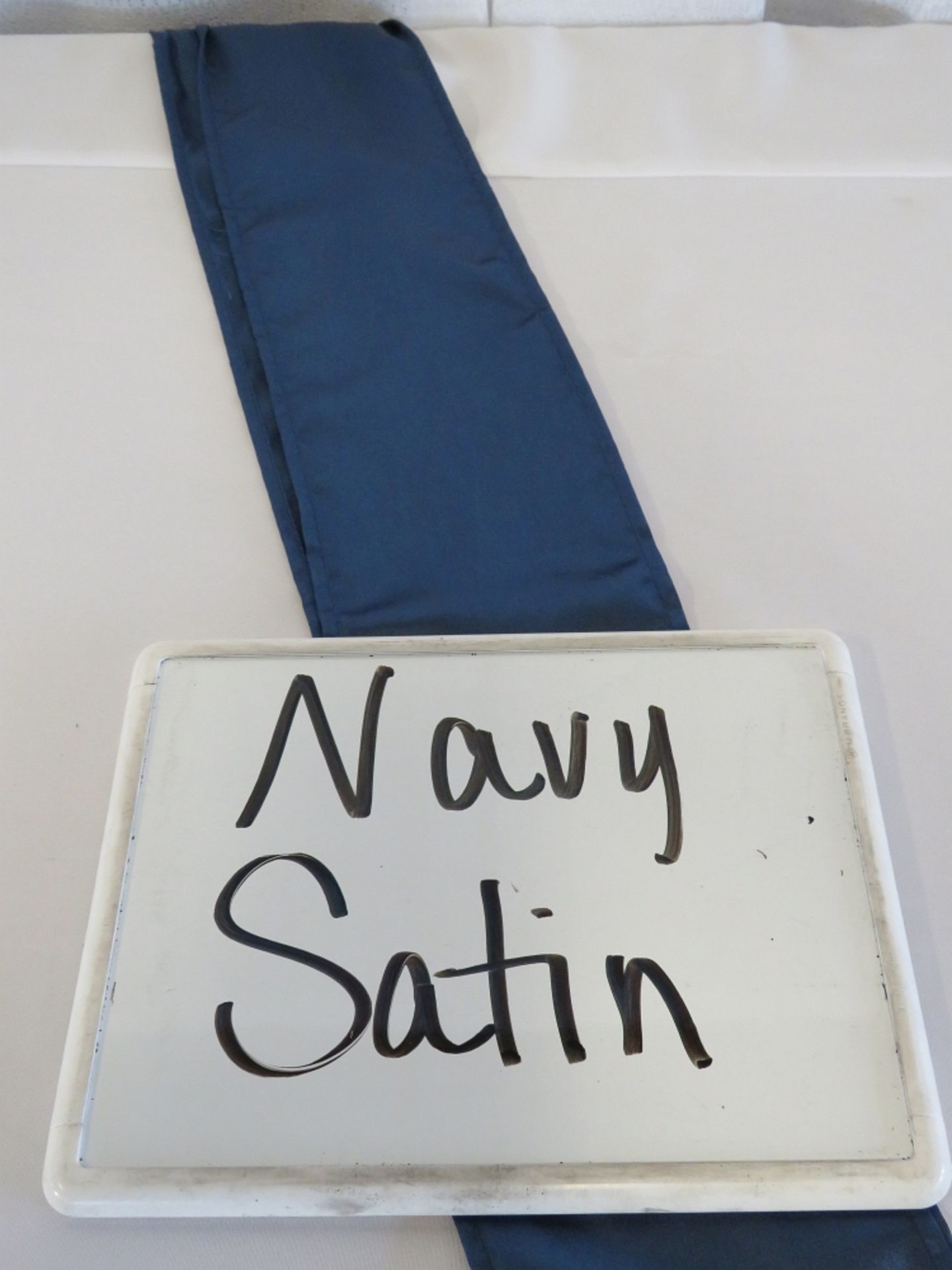 Chair Sash, Satin, Navy Blue