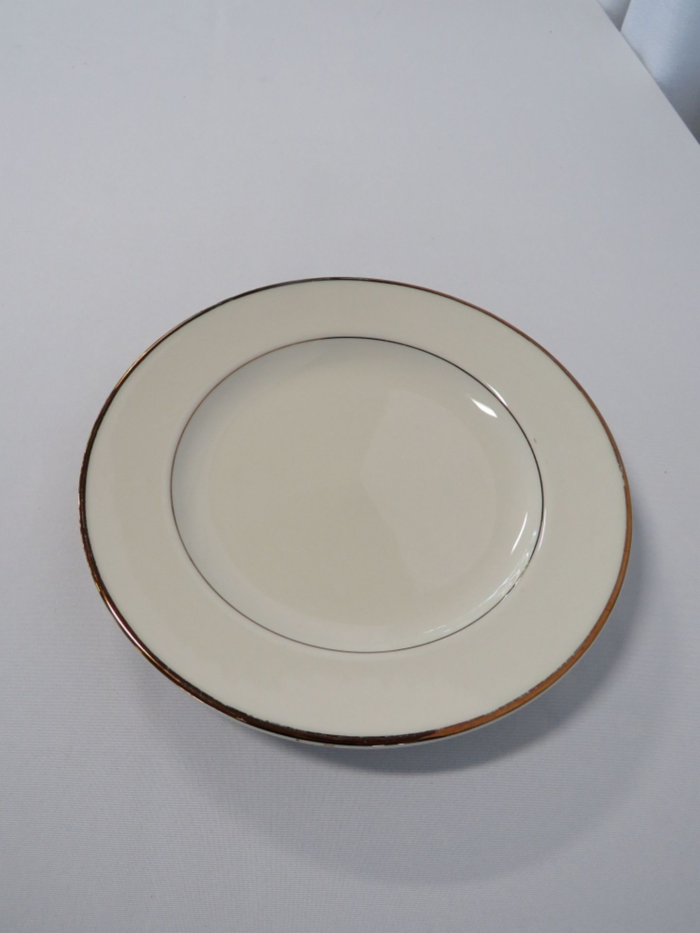 Ivory Gold Band 9" Luncheon Plate