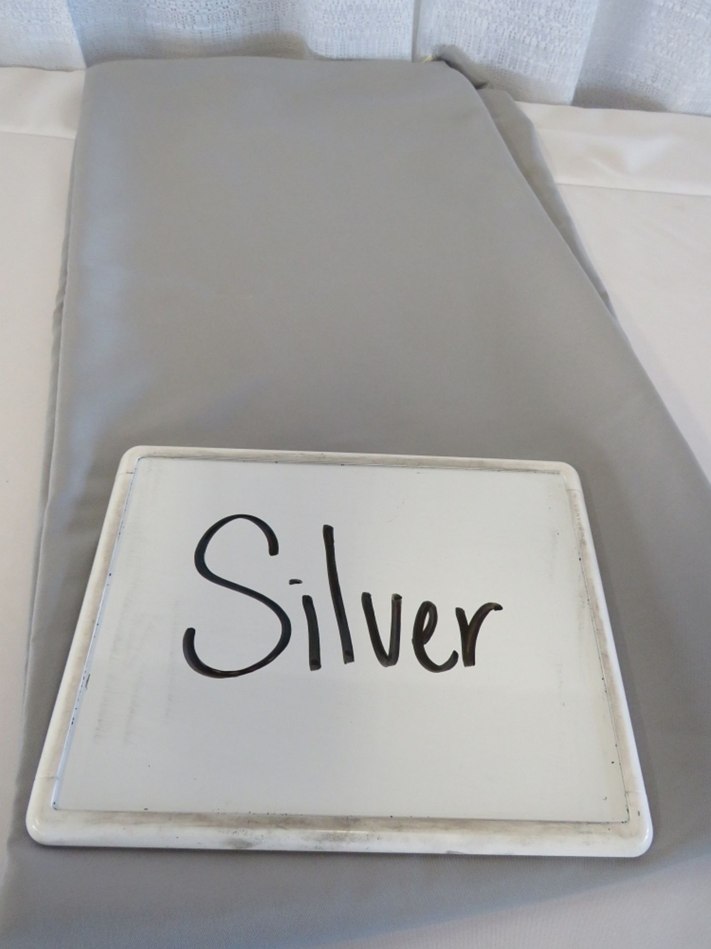 60" x 120" Tablecloth, Silver