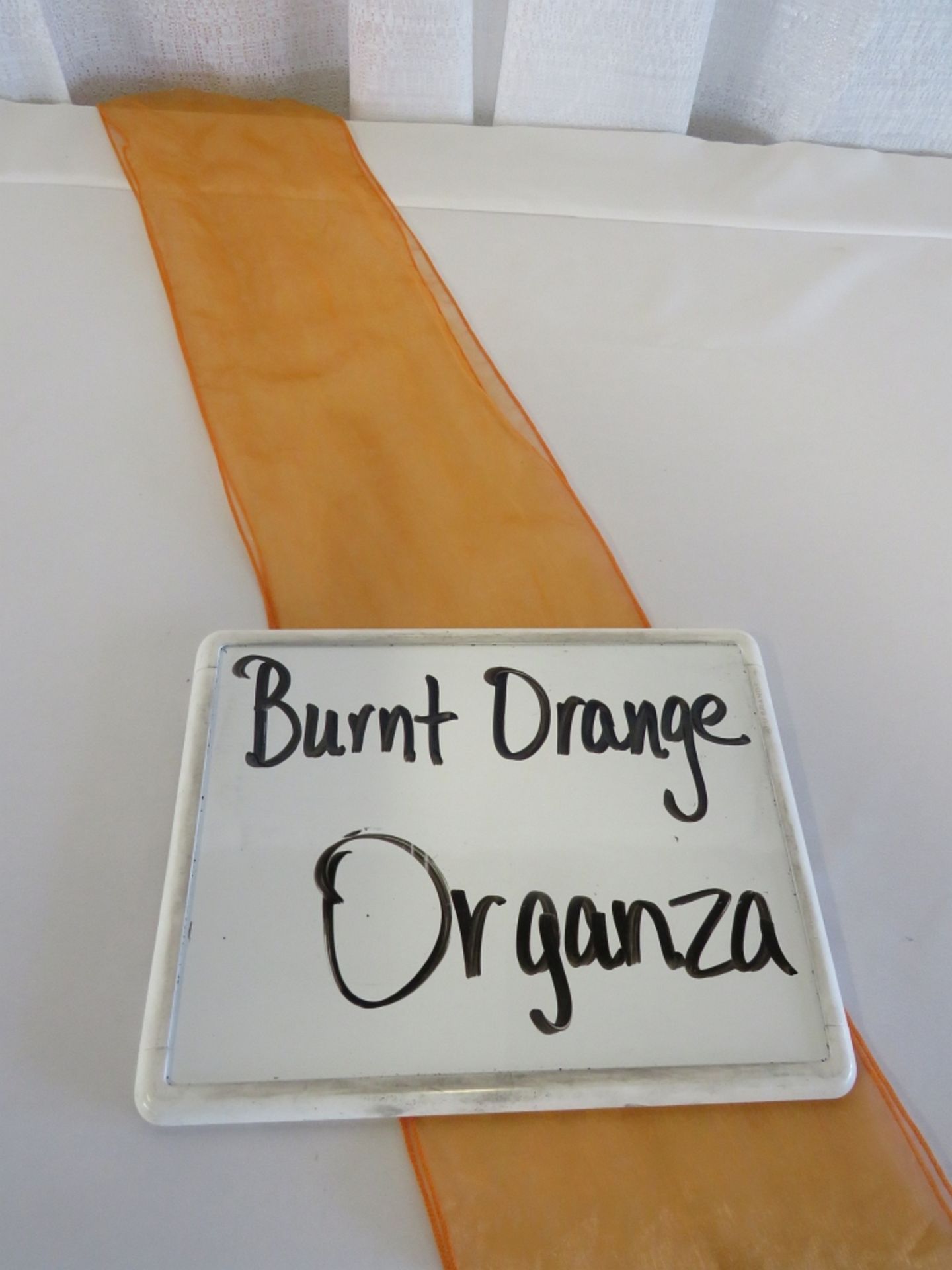 Chair Sash, Organza, Burnt Orange