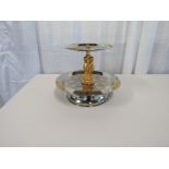 2-tiered Silver/Gold Tray