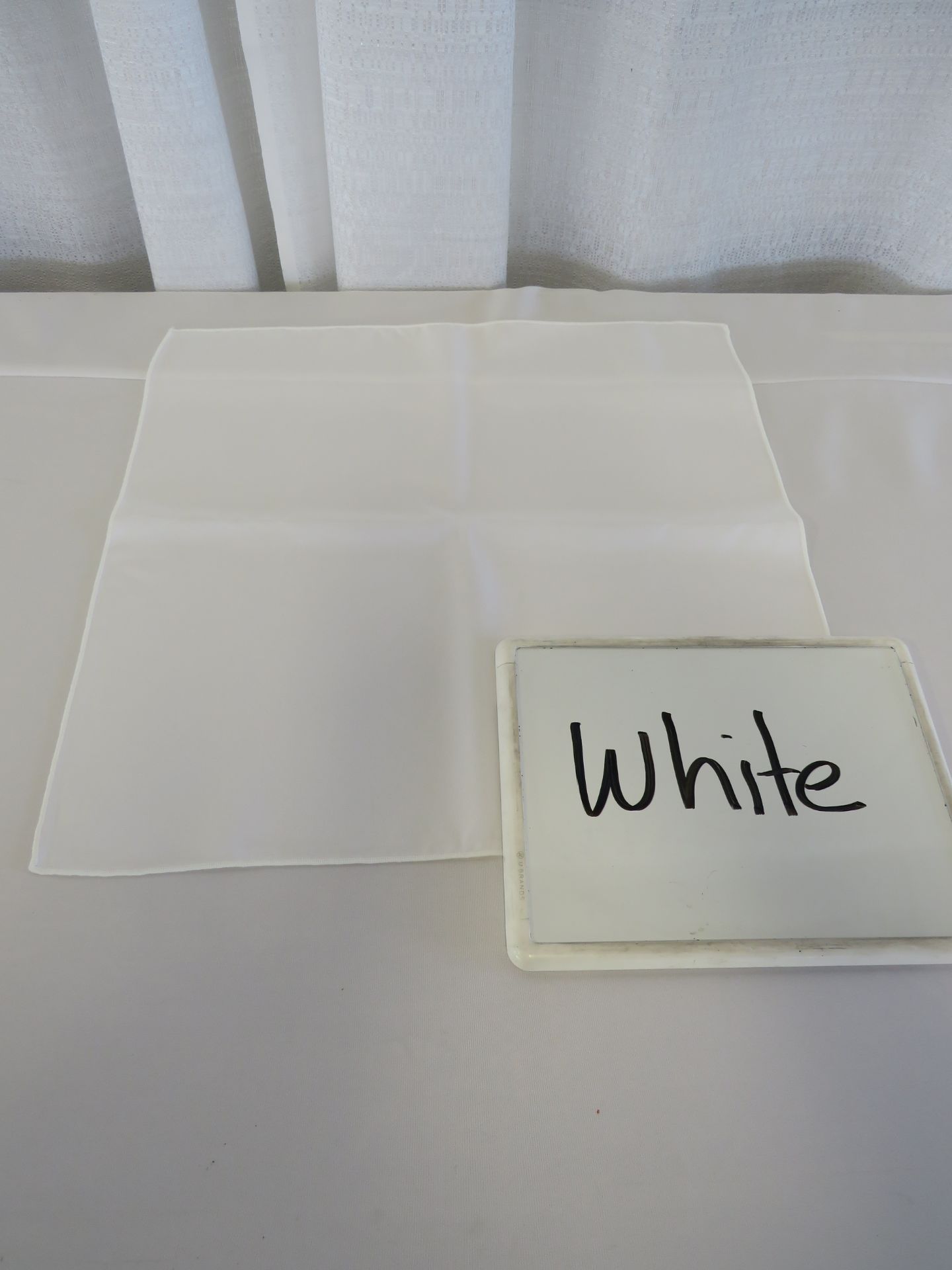 60" x 60" Tablecloth, White