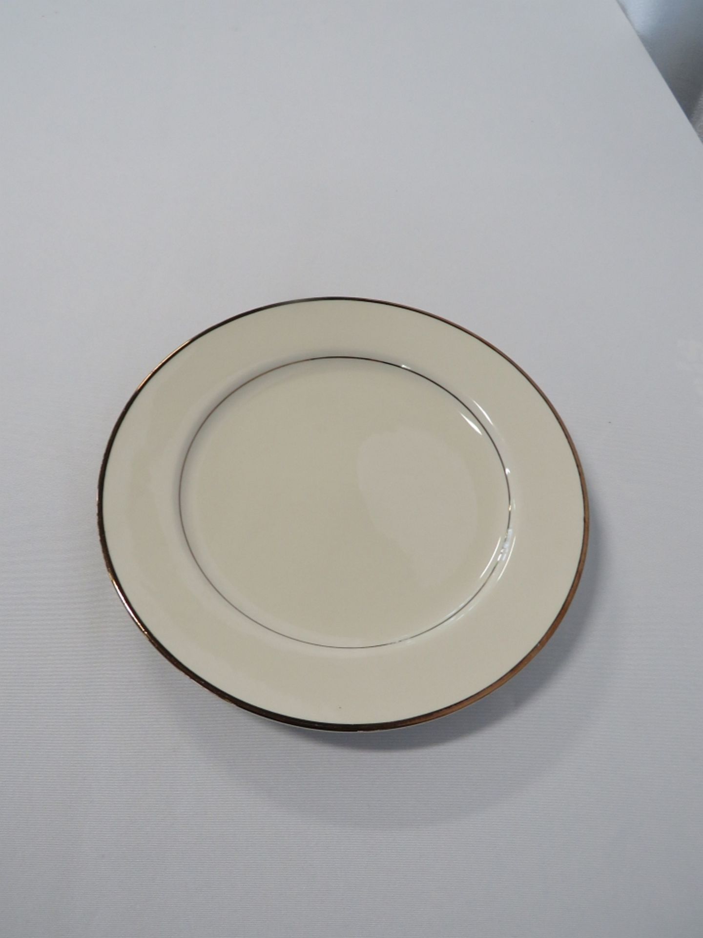 Ivory Gold Band 10" Dinner Plate